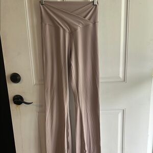 Aerie Tan Wide Leg Pants High-Waisted